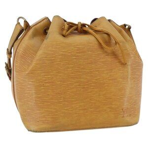 Authentic LOUIS VUITTON Epi Petit Noe Shoulder Bag Yellow M44109 LV